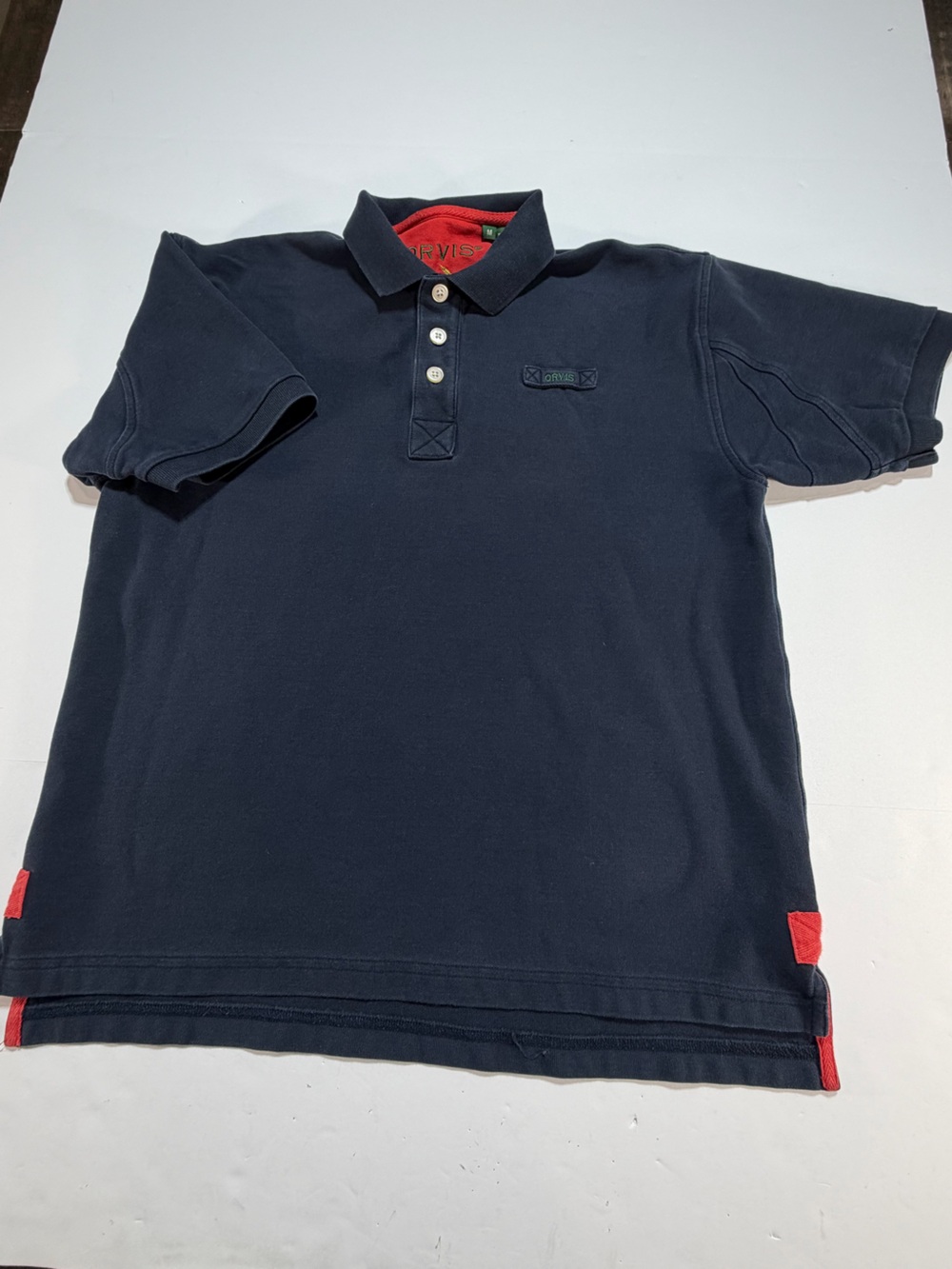 Orvis Men’s Signature Polo Shirt Navy Cotton M